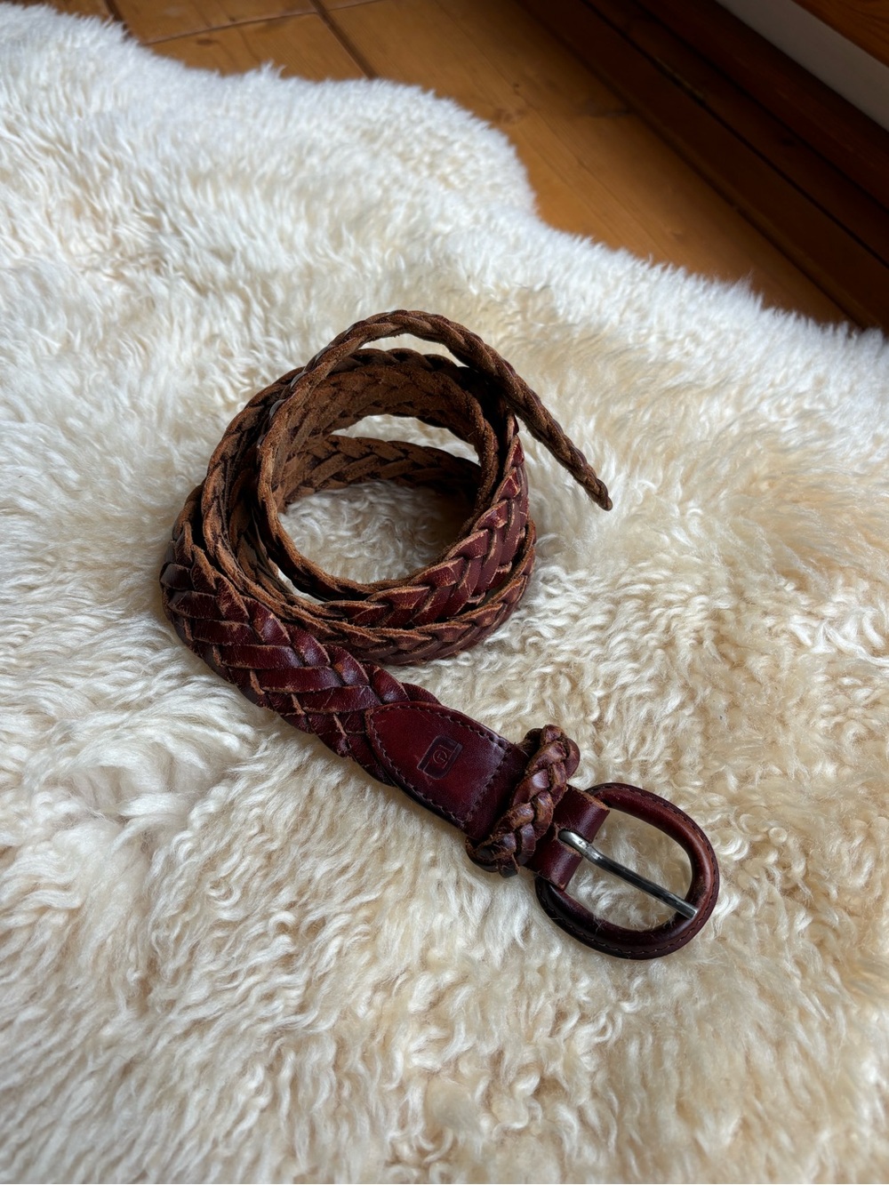 Vintage Braided Leather Belt